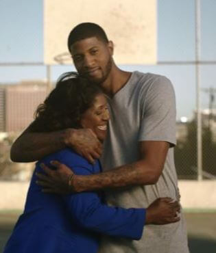 Paul George Sr. son Paul George and wife.